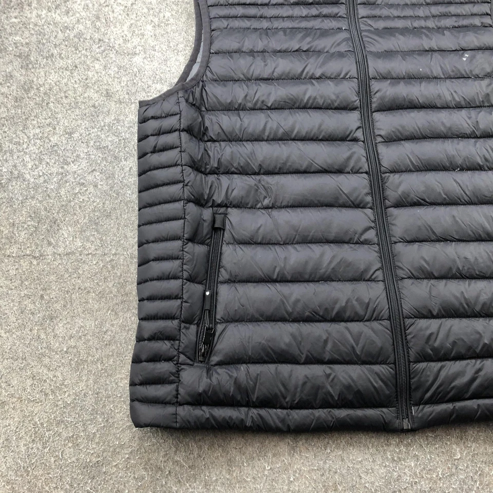Solaris Vest Mens Large Black Natural Down Puffer Quilted Zip Pockets Gilet - Image 2 of 4