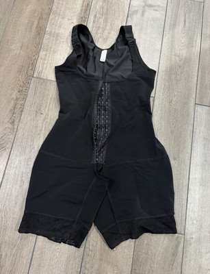Equilibrium International Black XL One Piece Firm Shapewear Hook & Eye