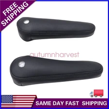 2nd Row Both Side Seat Armrest Cover Black For 2007-2014 Cadillac Escalade ESV