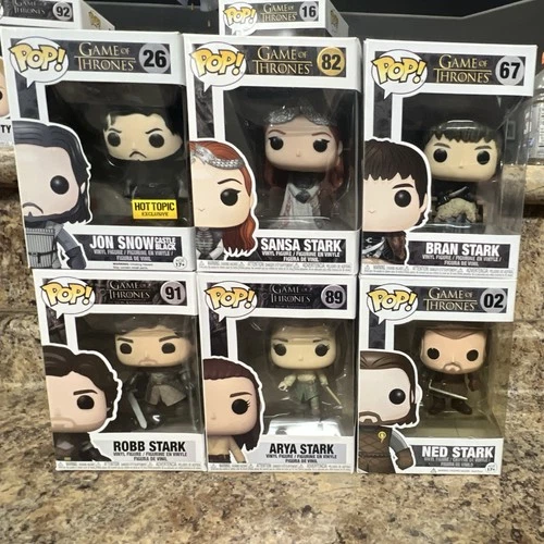 Funko Pop! Game of Thrones Stark Family Hot Topic Exclusive Vinyl Figures Set