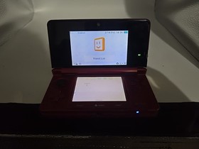 Nintendo 3DS Flame Red with 5 Pens And Case - Tested And Works No Adapter