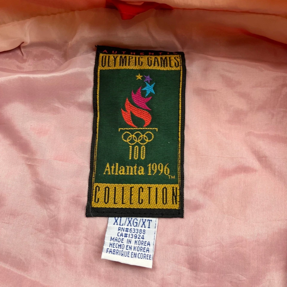 Vintage USA Olympic Jacket Mens XL Atlanta 90s Logo Athletic Track Suit Coat - Image 4 of 4