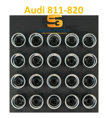 Audi Felgenschloss Radsicherung 811 - 820 Schlüss Nuss OEM T40073 SUPA-TOOLS