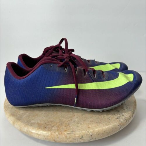 Nike Zoom Jafly Men's Size 10 Purple Lime Track Sprint Spike Shoes - Imagen 3 de 11