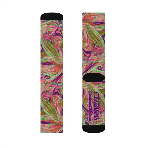 Charisma Girls Swirl Series Design Number 15 Sublimation Socks - Picture 13 of 13