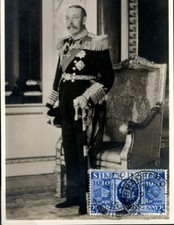 GB KGV ROYALTY RP Card 1935 SILVER JUBILEE Stamp View-Side Use REAL PHOTO MC153a