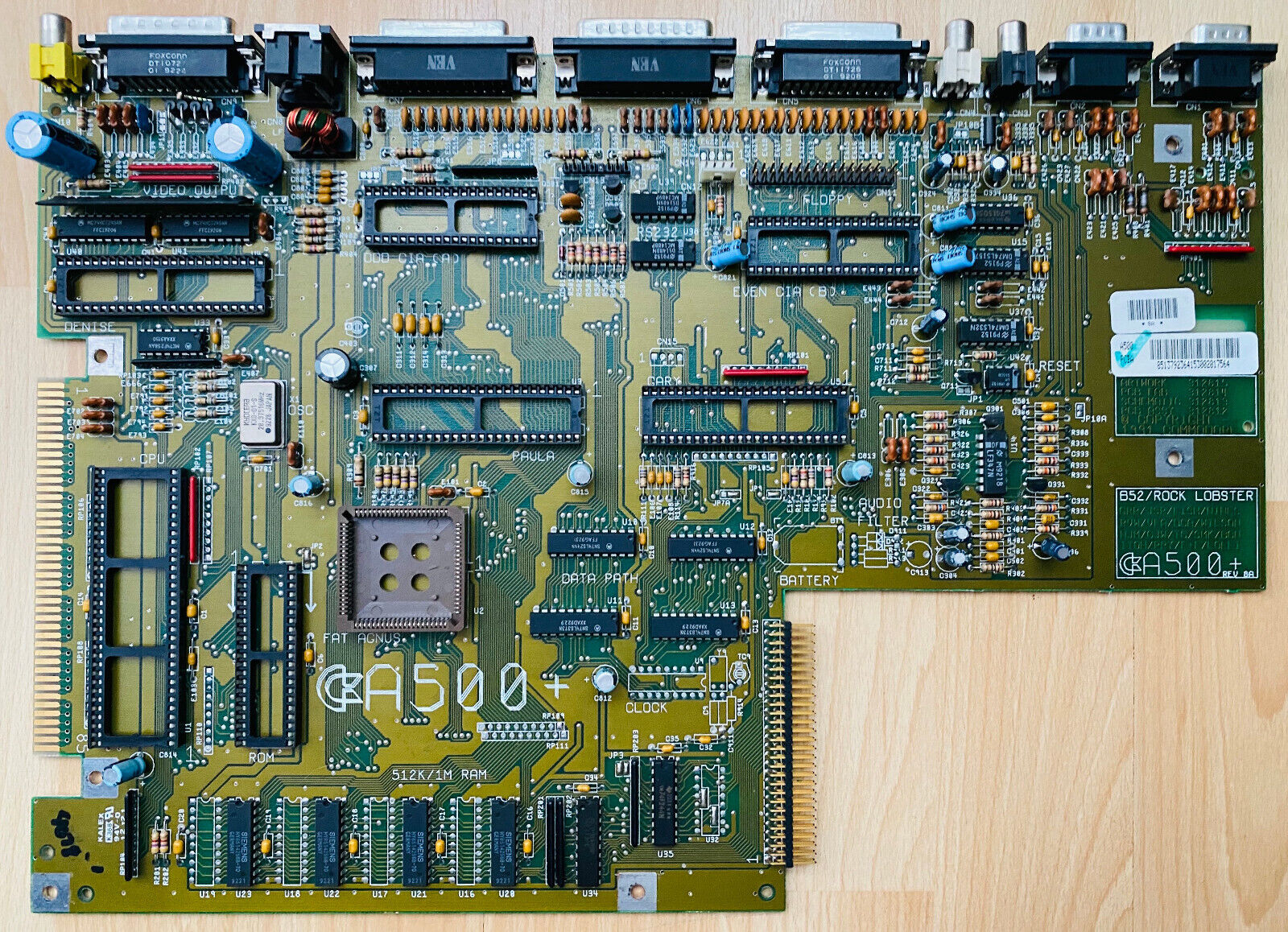 Amiga 500+ (Plus) Motherboard Rev 8A.1 (512k Onboard) Without Chip ´S #04 2022