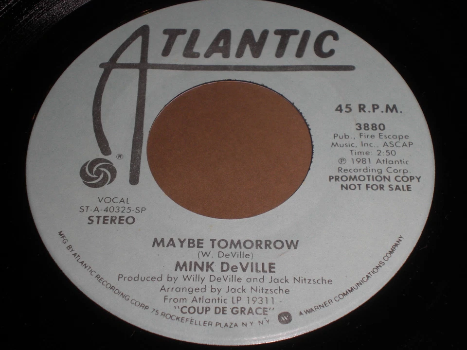 Mink DeVille - Maybe Tomorrow (stereo) / (mono) 45 - image 1 of 1
