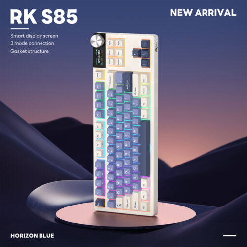 ROYAL KLUDGE S85 Wireless Mechanical Gaming Keyboard with Display & Ratchet Knob