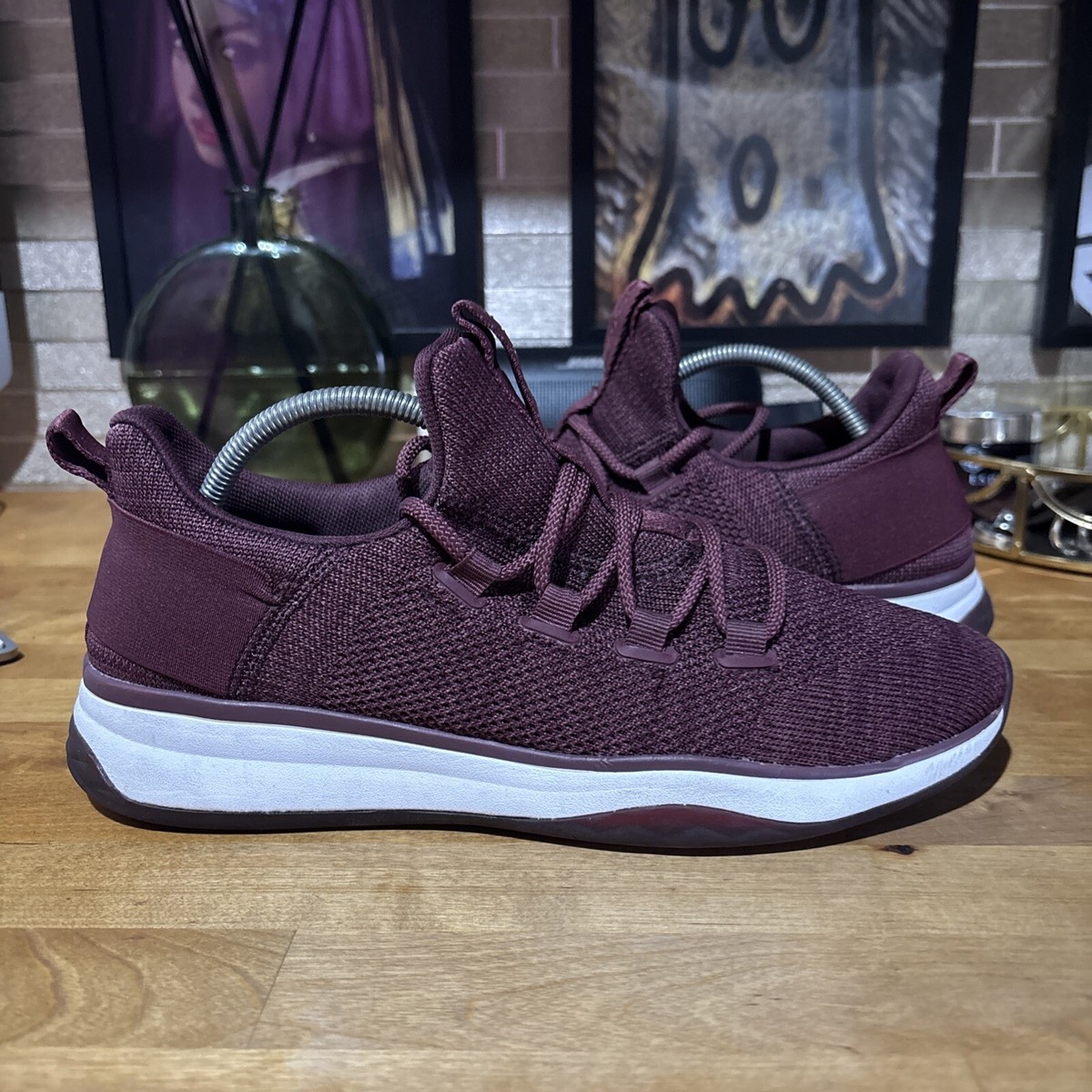 Aldo Mx3 Dark Red Burgundy Trainers Size 38