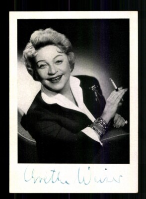 Grete Weiser Autograph Card Original Signed # BC 199879