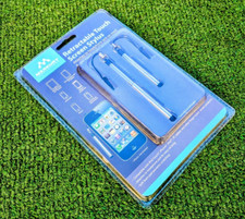 Merkury Retractable Touch Screen Stylus Twin Pack Headphone Jack Attachment NIP