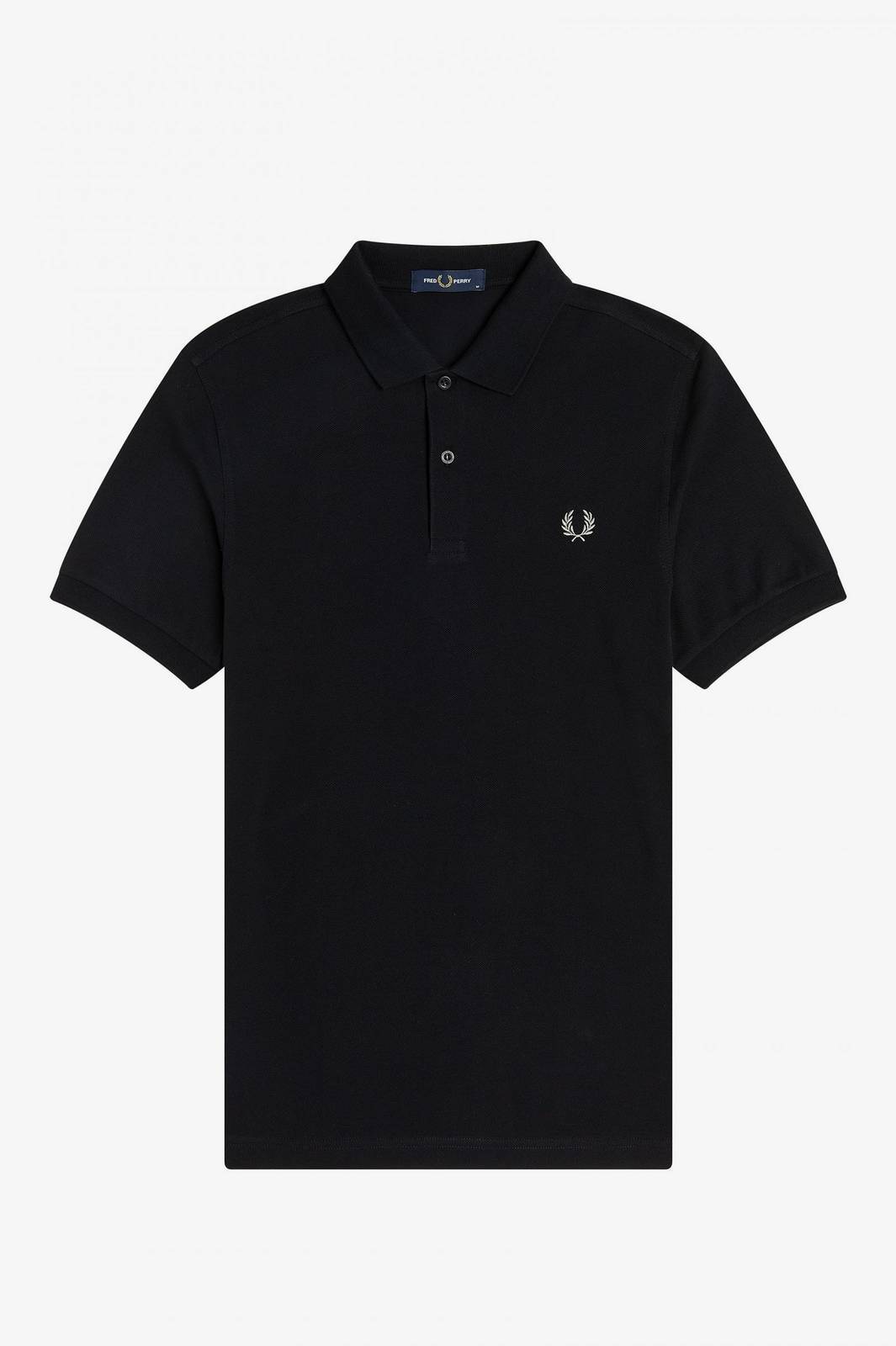 Fred Perry Polo Manica Corta Piquè Nero - Taglia S Abbigliamento Uomo Polo
