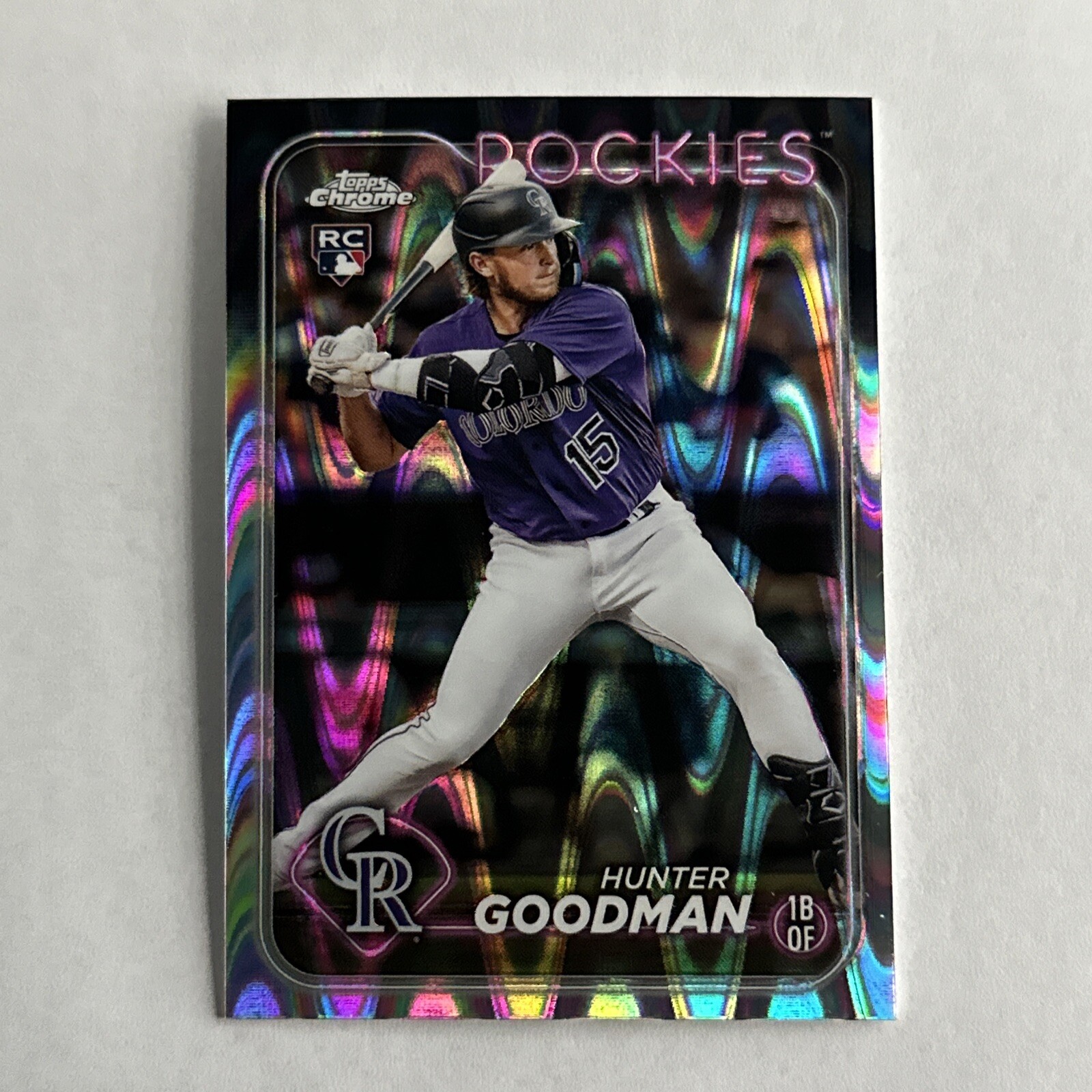 2024 Topps Chrome - RayWave Refractor #99 Hunter Goodman  (RC) Colorado Rockies