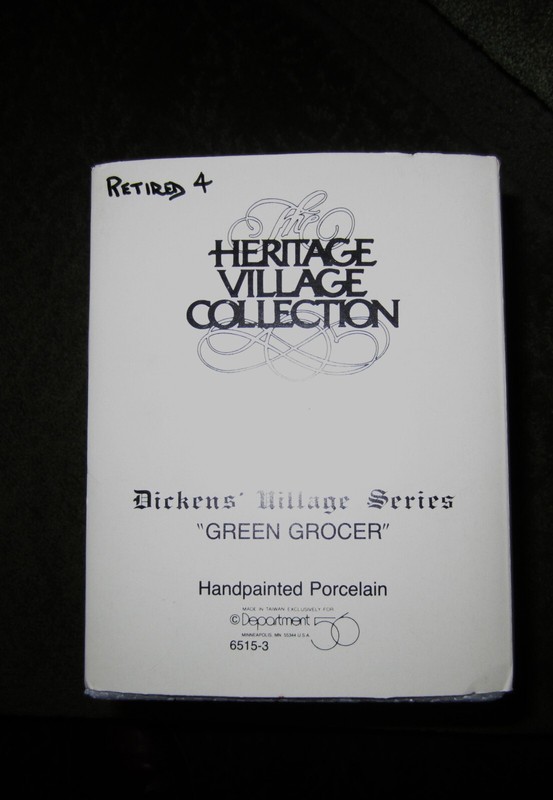 FOUR PIECE RETIRED DEPT.  56 DICKENS VILLAGE HERITAGE  COLLECTION SHOPS NIB