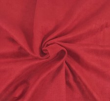 Red 2 Sided Micro Faux Suede Fabric by the Yard 240 GSM
