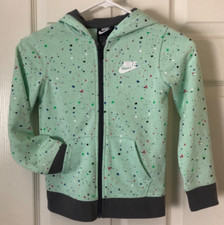 Nike Hoodie Kids Size 6 M 5-6 yrs 110-116 CM Full-Zip Sweatshirt Splatter Print