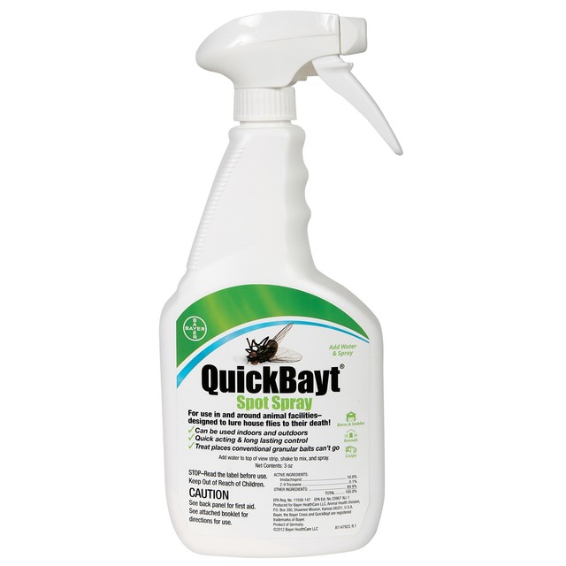 Pest Control Bayer QuickBayt Spot Spray 3oz Bitrex Horse Cow Pigs House Flies eBay