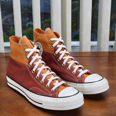 Converse Mens Chuck 70 Hi Canvas A02552C Monarch/Rugged Orange/Egret Size 10