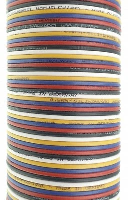 0,5 mm² Silikonkabel / Silikonlitze hochflexibel (ab 0,45€/m) MADE IN GERMANY