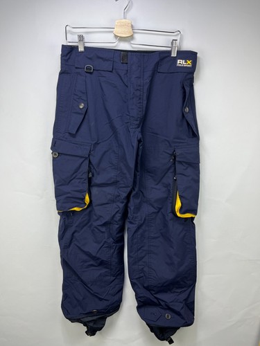 Vintage 90s Polo Ralph Lauren RLX Sport Snow Pants Ski Snowboard Medium - Picture 11 of 18