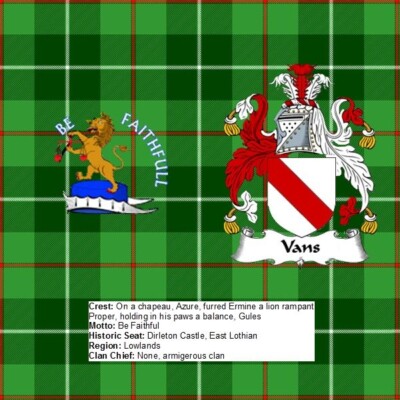 Scottish Clan Crest Vans Rock Slate 14cm x 14cm Top Qualität Schiefer