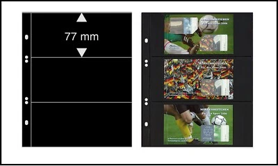 10-LINDNER-MU1313-Multi-Collect-Einsteckblätter-3-Taschen-190x77mm-Schwarz