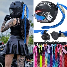 CLEARNACE Ombre Braided Ponytail Extensions Twist Pigtails for Motorcycle Helmet