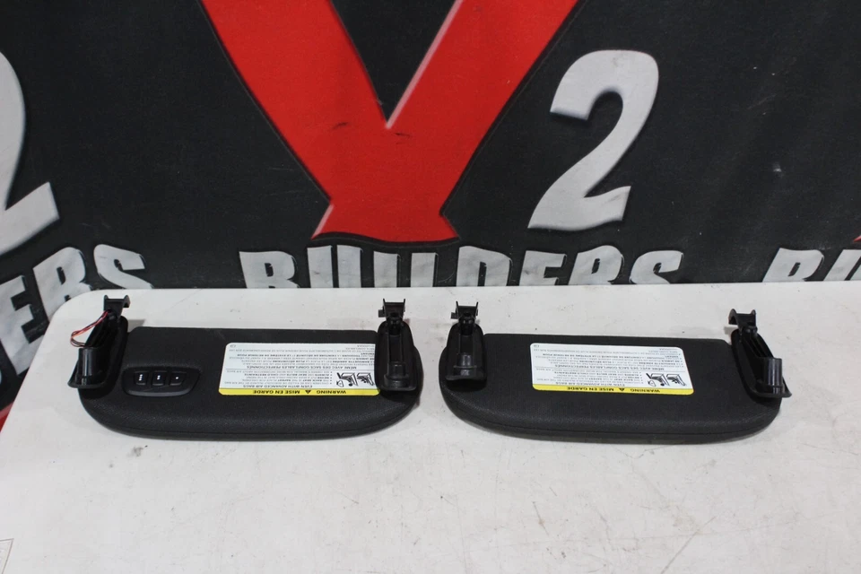GEN 5 (2013-2017) DODGE VIPER SUN VISOR SET W/ GARAGE DOOR OPENER OEM - #15376 - Image 2 of 4