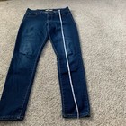 Levis 711 Dark Blue Wash Skinny Jeans Denim Stretch Mid Rise Womens Size 28 x 28 — photo 2