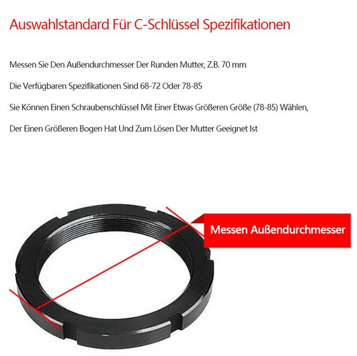 C Schraubenschlüssel Hakenschlüssel Für Motorrad Stoßdämpfer Einstellen 22~300mm - Bild 6 von 23