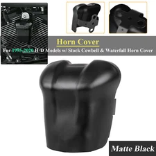 Matte Black Waterfall Horn Cover for Harley Road King Electra Street Glide 95-20
