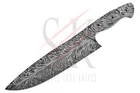 Feather Damascus Steel Chef Knife Blank Blade Kitchen Feather Knife Making CB-11