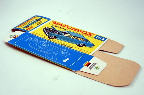 Matchbox Superfast No. 53A Ford Zodiac unfolded, printing fresh "G" box - Picture 3 of 3