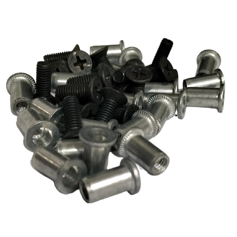 Pack Of 20 Rivets Bushes Threaded With Screws Bolts Head Cross M5X14 | eBay