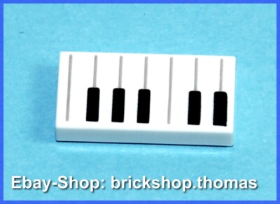 Lego Fliese Klavier (1 x 2) - 3069bpb0761 - Tile Piano Keys Pattern - NEU / NEW