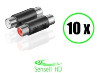 Sensell 10 Audio Stereo Adapter 2X Cinch 2X Rca Buchse Chinch Verbinder Kupplung