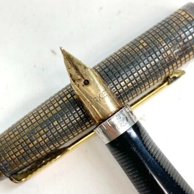PARKER 万年筆 STERLING 14K Parker Fountain Pen STERLING 14K Ink Vintage Retro | eBay
