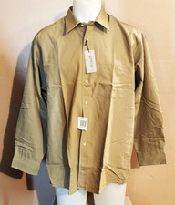 319 Arrow Dover Broadcloth Dress Shirt Men's 17.5 Long Sleeve Olive Green NWT