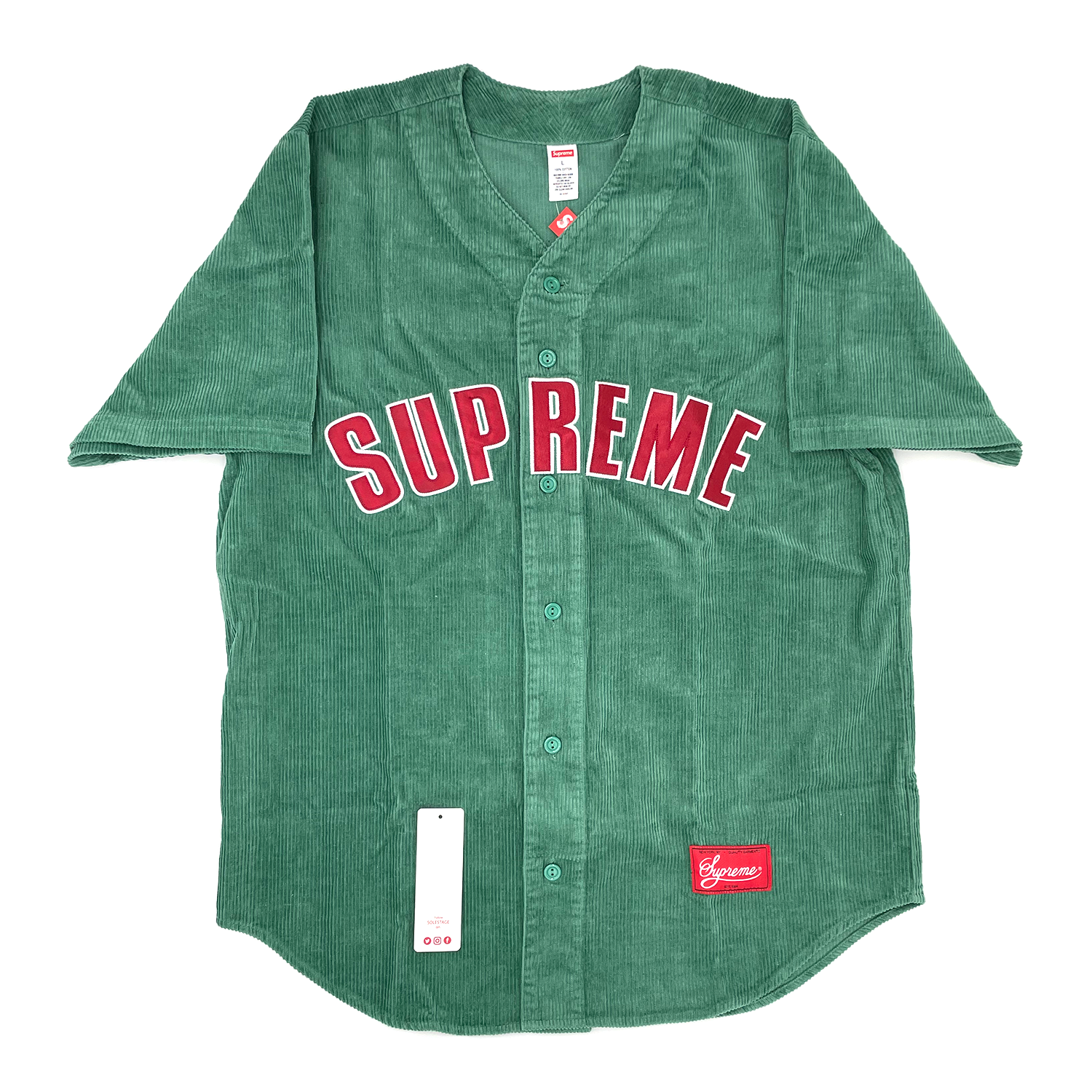 18SS Supreme Corduroy Baseball Jersey | www.innoveering.net