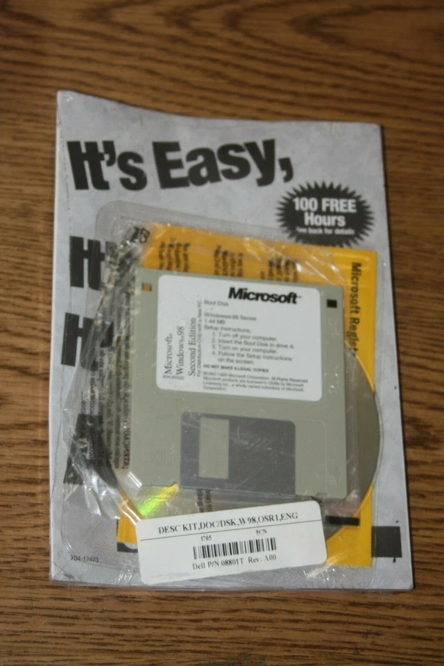 Microsoft Windows 98  Boot Disk (floppy) and CD With Product Key BOX-M - Image 3 of 3