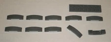 LEGO NEW 1x4 Dark Stone Grey Slope Curved Double (10x) 4648256 Brick 93273