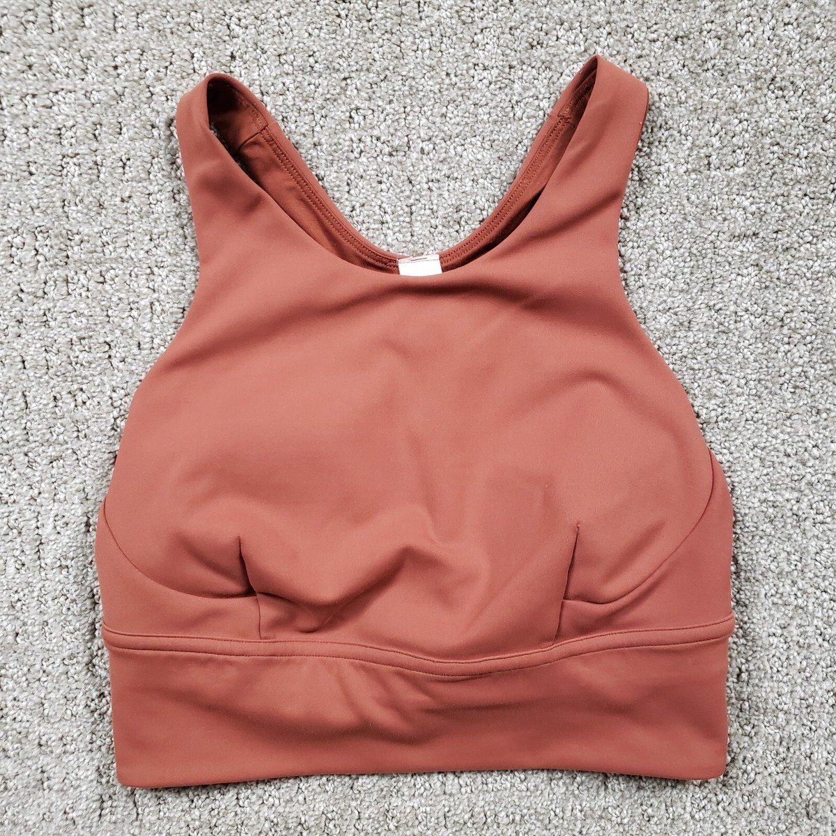 Lululemon Wunder Train Long Line Bra Dark Terracotta size 4