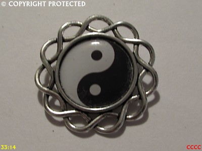 steampunk brooch pinbadge yin yang chinese philosophy TaoismDaoism opposite #LK8