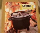 Discontinued Lodge #6 Cast Iron Camp Dutch Oven 1 Quart 3 Leg Kettle + Lid box
