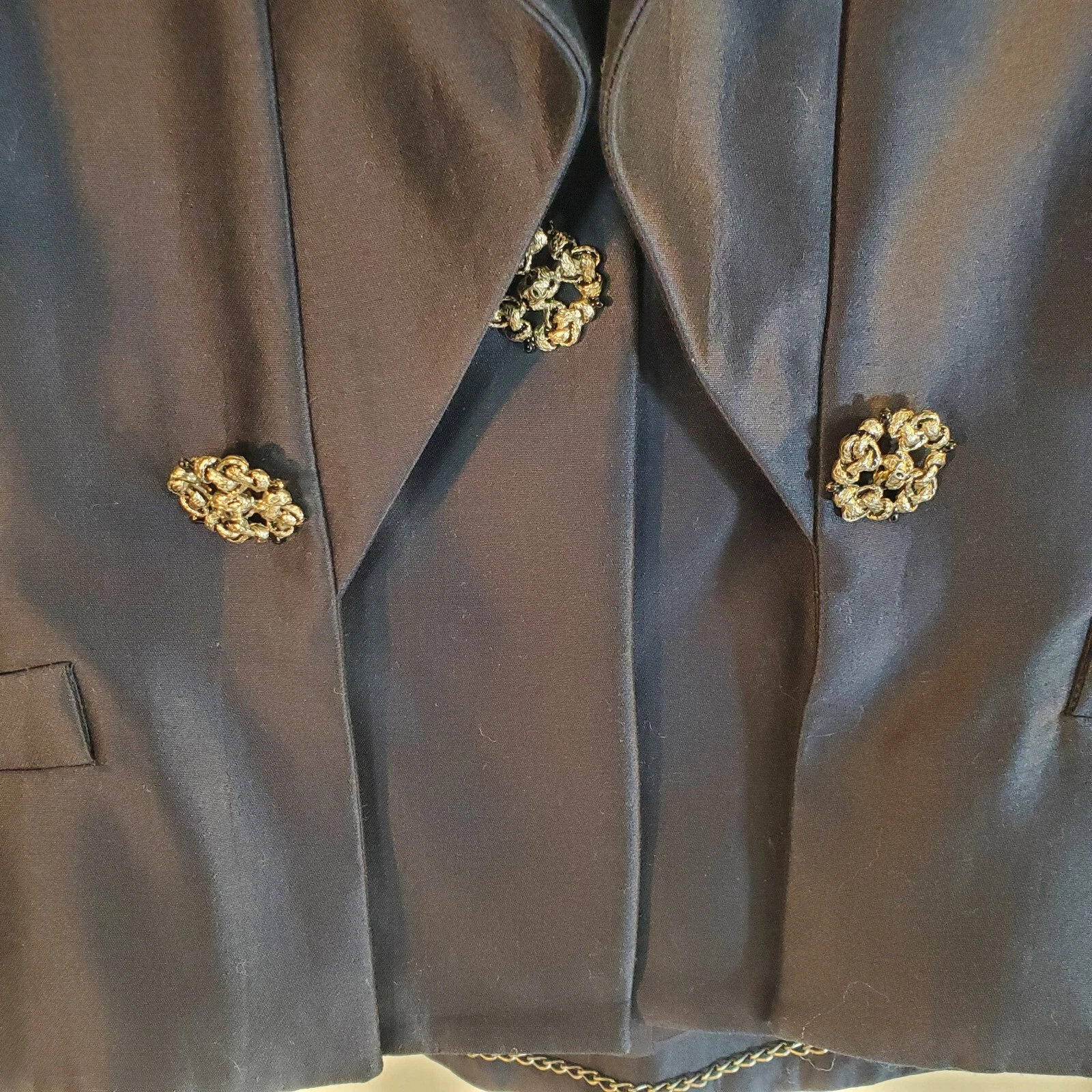 $5150 CHANEL 2014 Cruise Collection tuta donna 34 blu navy giacca logo CC usata in ottime condizioni