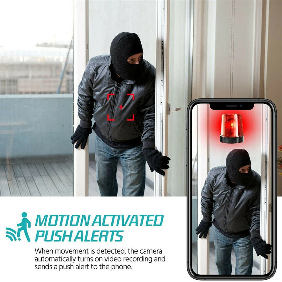 Mini Wireless Camera Wifi CCTV IP Home Security Cam DVR Night Vision - Image 4 of 4