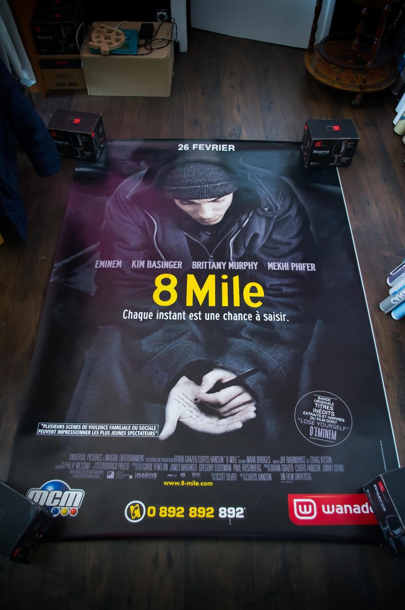 【１枚のみ】8 Mile　エイトマイル　フランス語版ポスター　エミネム Amazon.co.jp: 8 Mileマイルエミネムラッパースターラップ