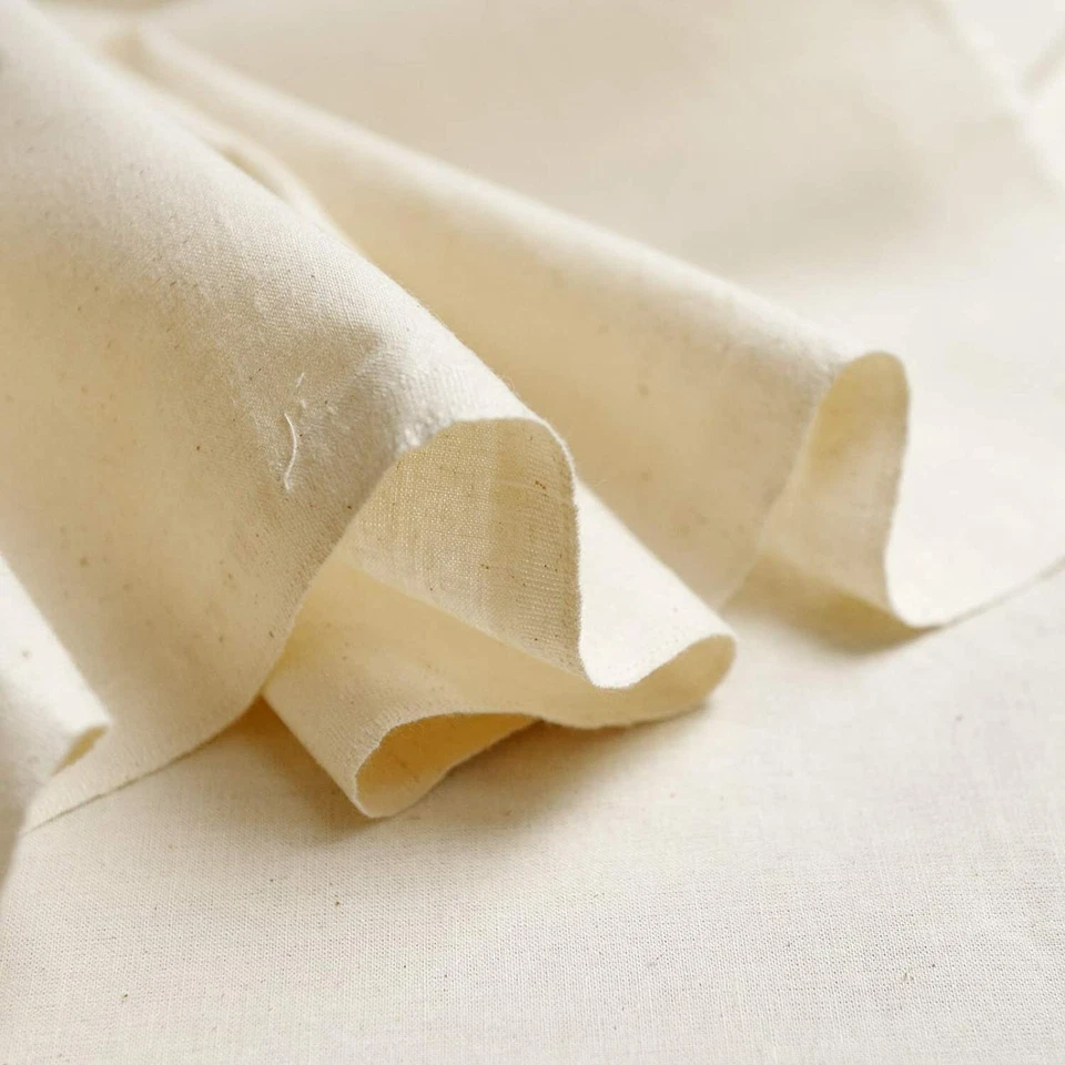 *5 Meter* 100% Cotton Natural Calico Fabric Unbleached Craft Material 58" Meter - Image 2 of 4