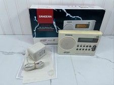 Przenośne radio pogodowe Sangean PR-D9W białe alarm publiczny zasilanie bateryjne